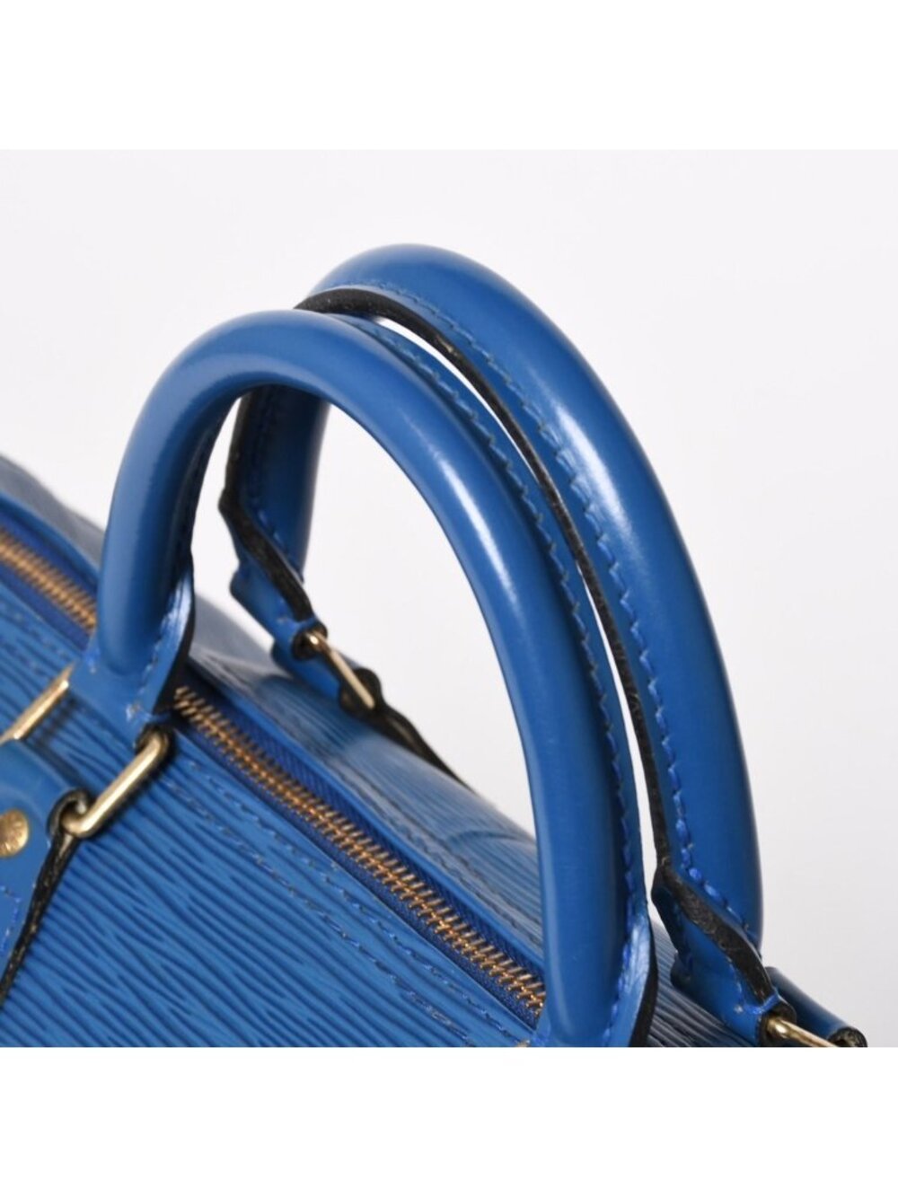 Louis Vuitton Speedy 30 Epi Boston Bag Leather Toledo Blue Gold - Picture 7 of 16